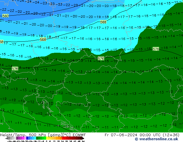 Z500/Rain (+SLP)/Z850 ECMWF пт 07.06.2024 00 UTC