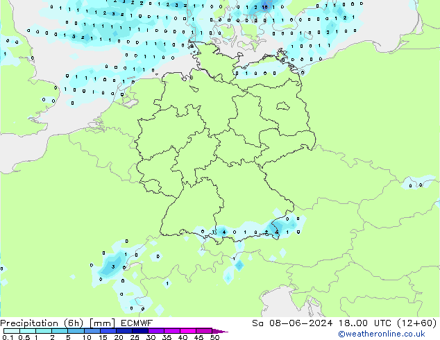 Z500/Rain (+SLP)/Z850 ECMWF So 08.06.2024 00 UTC