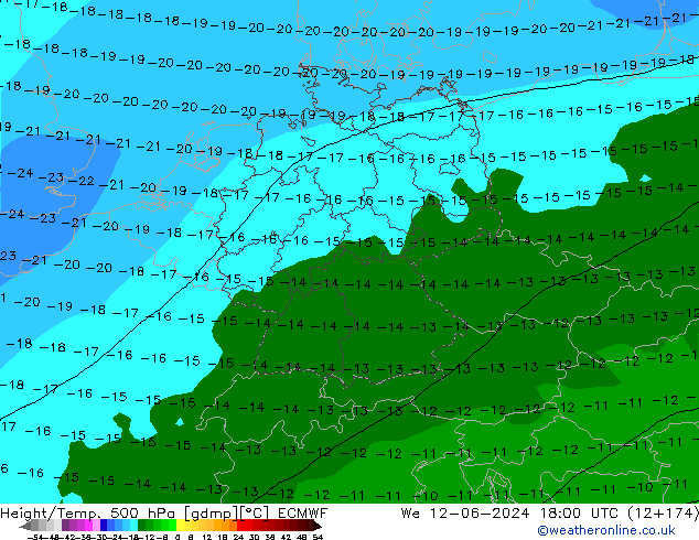 Height/Temp. 500 hPa ECMWF  12.06.2024 18 UTC