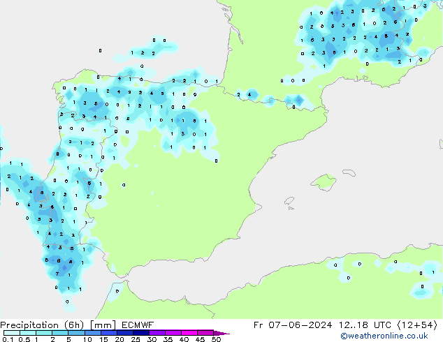 Z500/Rain (+SLP)/Z850 ECMWF пт 07.06.2024 18 UTC