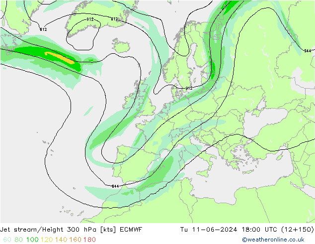 Polarjet ECMWF Di 11.06.2024 18 UTC