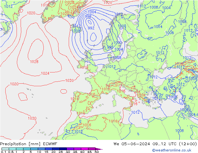 Précipitation ECMWF mer 05.06.2024 12 UTC