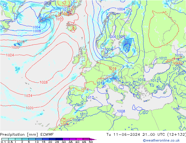 Yağış ECMWF Sa 11.06.2024 00 UTC