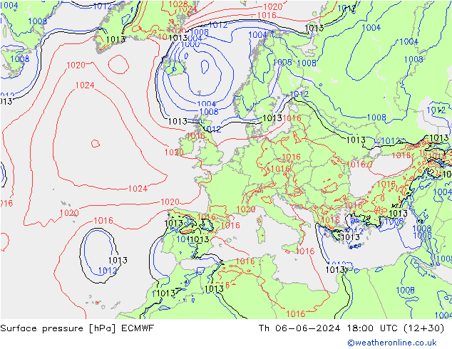 Yer basıncı ECMWF Per 06.06.2024 18 UTC