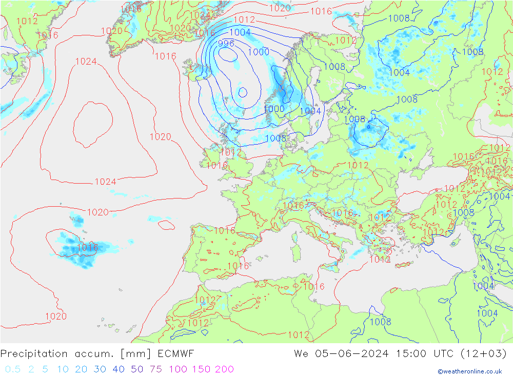 Précipitation accum. ECMWF mer 05.06.2024 15 UTC