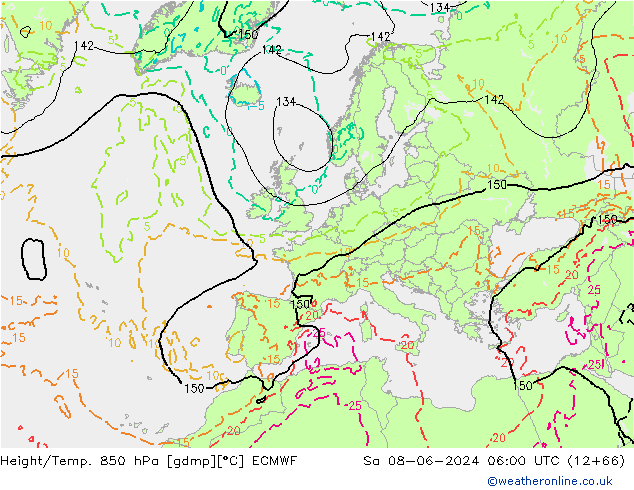 Z500/Rain (+SLP)/Z850 ECMWF Sáb 08.06.2024 06 UTC