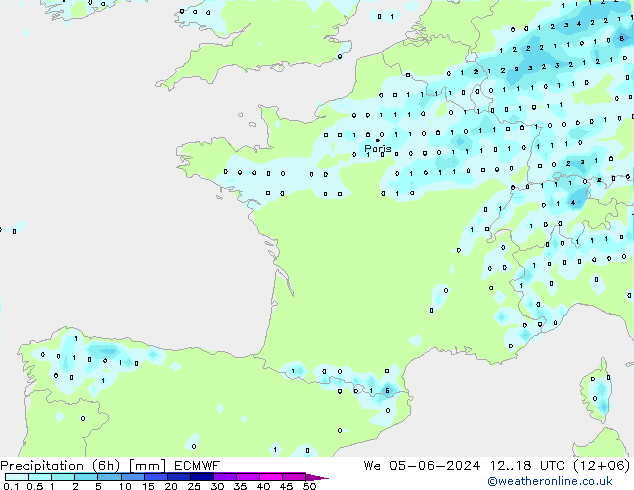 Z500/Rain (+SLP)/Z850 ECMWF mié 05.06.2024 18 UTC