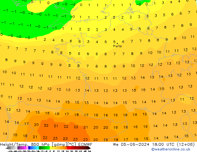 Z500/Rain (+SLP)/Z850 ECMWF mié 05.06.2024 18 UTC