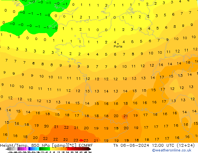 Z500/Rain (+SLP)/Z850 ECMWF чт 06.06.2024 12 UTC