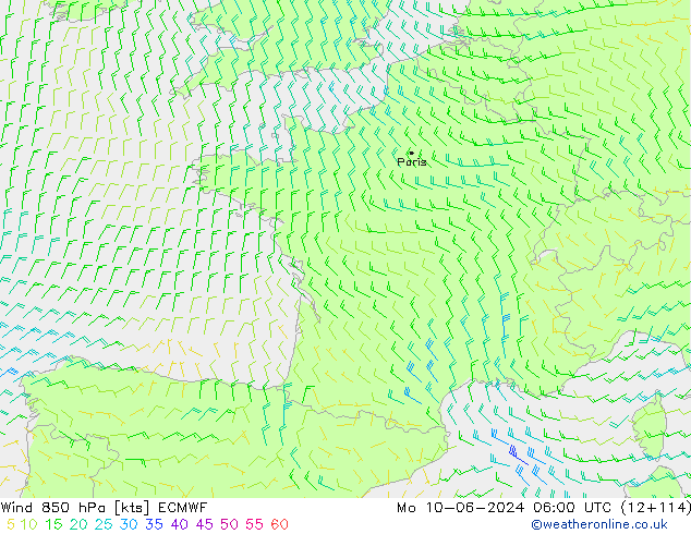  850 hPa ECMWF  10.06.2024 06 UTC