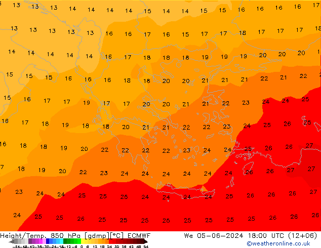 Z500/Rain (+SLP)/Z850 ECMWF mié 05.06.2024 18 UTC