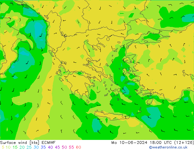 Bodenwind ECMWF Mo 10.06.2024 18 UTC