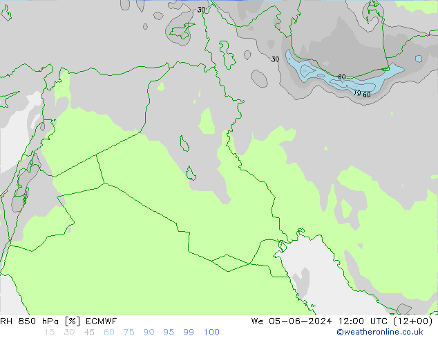 RV 850 hPa ECMWF wo 05.06.2024 12 UTC