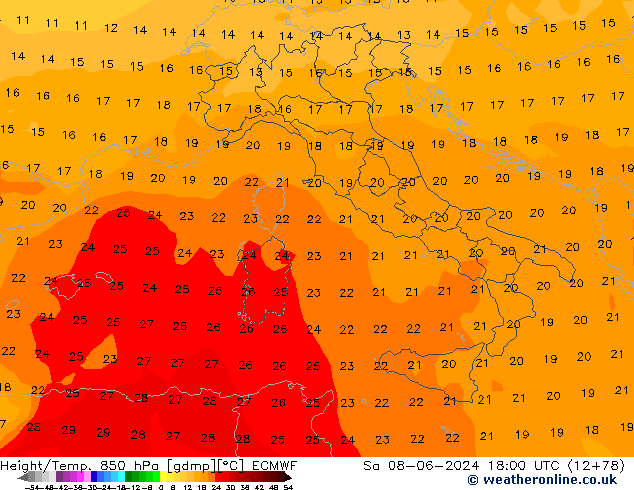 Z500/Rain (+SLP)/Z850 ECMWF  08.06.2024 18 UTC