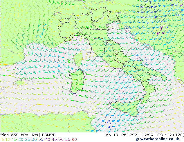 Wind 850 hPa ECMWF ma 10.06.2024 12 UTC