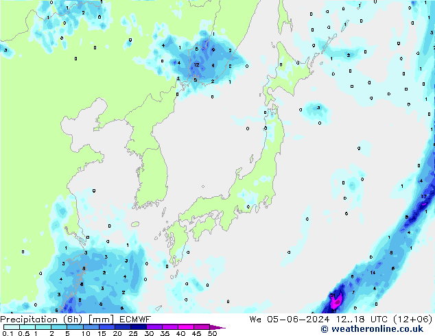 Z500/Rain (+SLP)/Z850 ECMWF St 05.06.2024 18 UTC