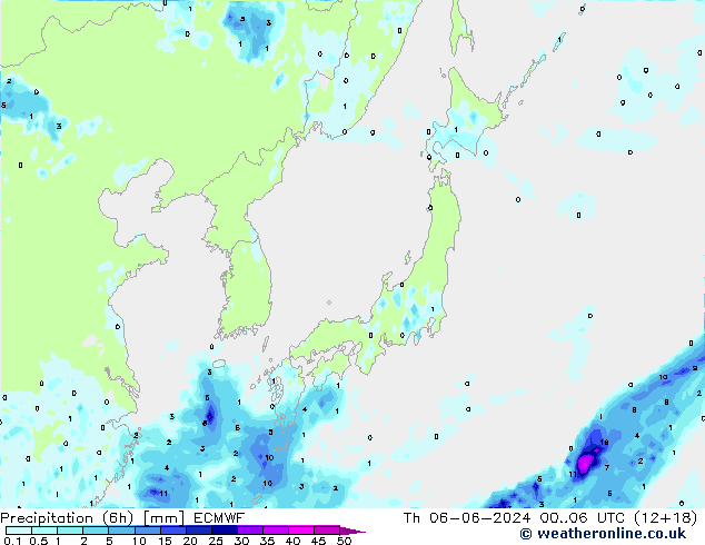 Z500/Rain (+SLP)/Z850 ECMWF jeu 06.06.2024 06 UTC