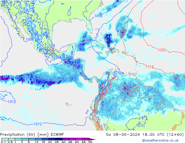 Z500/Rain (+SLP)/Z850 ECMWF sáb 08.06.2024 00 UTC