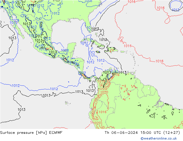 Yer basıncı ECMWF Per 06.06.2024 15 UTC
