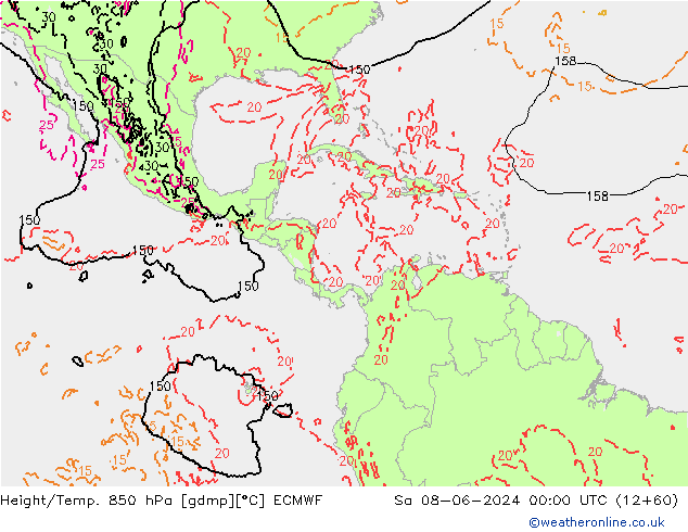 Z500/Rain (+SLP)/Z850 ECMWF sáb 08.06.2024 00 UTC