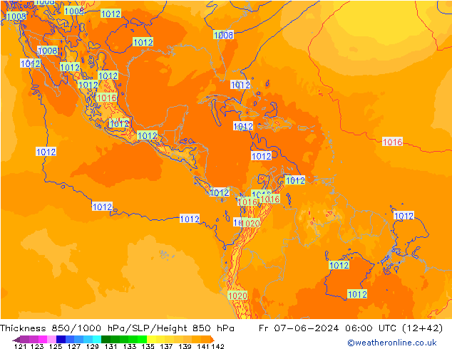 Thck 850-1000 hPa ECMWF Sex 07.06.2024 06 UTC