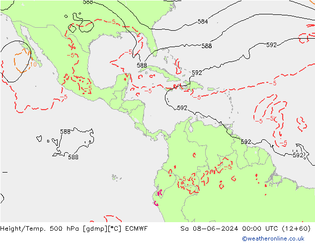 Z500/Rain (+SLP)/Z850 ECMWF sáb 08.06.2024 00 UTC