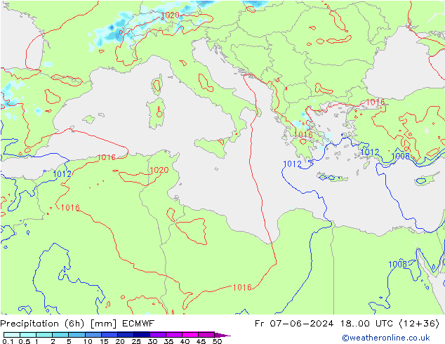 Z500/Regen(+SLP)/Z850 ECMWF vr 07.06.2024 00 UTC