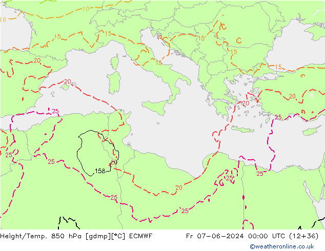 Z500/Regen(+SLP)/Z850 ECMWF vr 07.06.2024 00 UTC