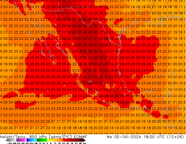 Z500/Rain (+SLP)/Z850 ECMWF ср 05.06.2024 18 UTC