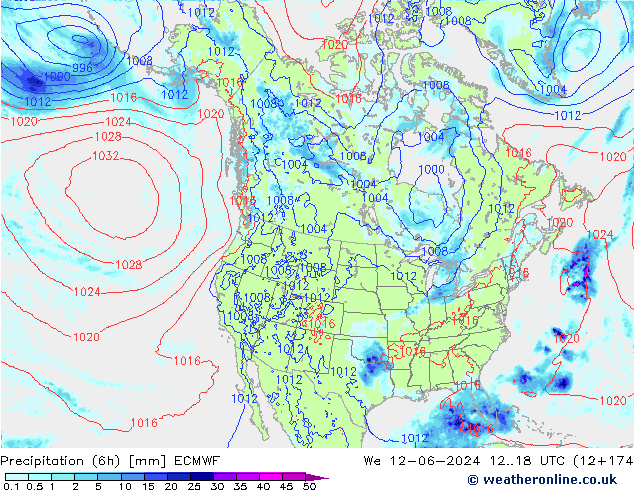 Z500/Rain (+SLP)/Z850 ECMWF  12.06.2024 18 UTC