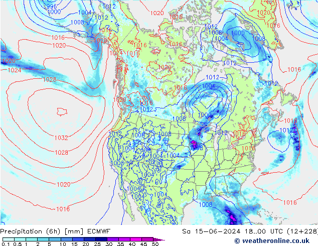 Z500/Rain (+SLP)/Z850 ECMWF So 15.06.2024 00 UTC