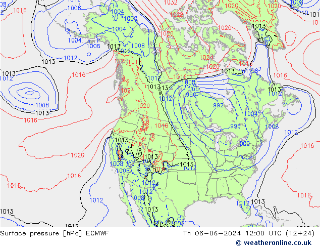 Bodendruck ECMWF Do 06.06.2024 12 UTC