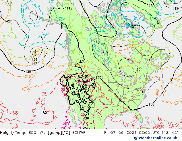 Z500/Rain (+SLP)/Z850 ECMWF Fr 07.06.2024 06 UTC