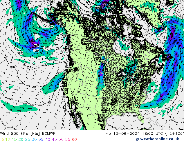 Wind 850 hPa ECMWF ma 10.06.2024 18 UTC