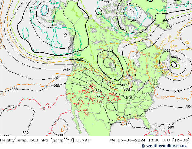 Z500/Rain (+SLP)/Z850 ECMWF  05.06.2024 18 UTC