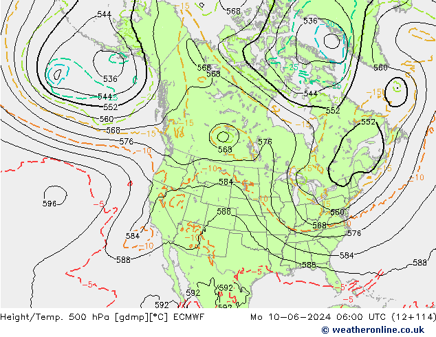 Z500/Rain (+SLP)/Z850 ECMWF Mo 10.06.2024 06 UTC