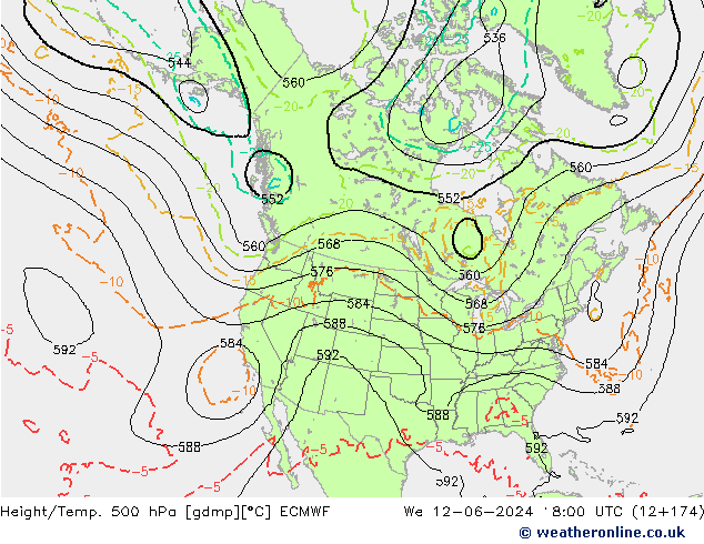 Z500/Rain (+SLP)/Z850 ECMWF  12.06.2024 18 UTC