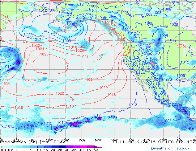 Z500/Rain (+SLP)/Z850 ECMWF  11.06.2024 00 UTC