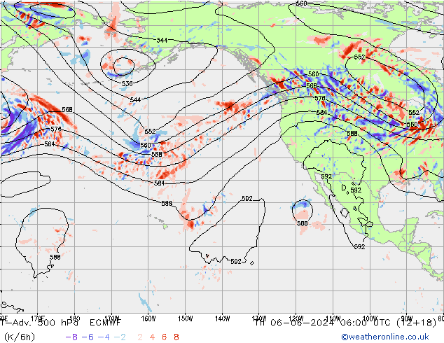 T-Adv. 500 hPa ECMWF  06.06.2024 06 UTC