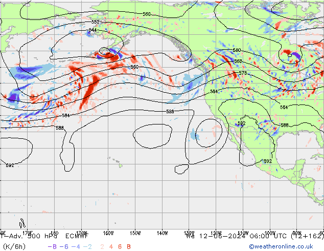 T-Adv. 500 hPa ECMWF We 12.06.2024 06 UTC