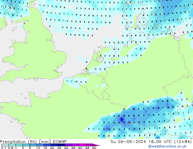 Z500/Rain (+SLP)/Z850 ECMWF dim 09.06.2024 00 UTC