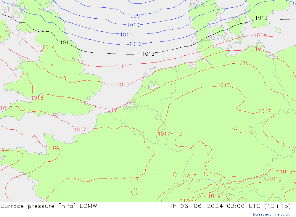 Yer basıncı ECMWF Per 06.06.2024 03 UTC