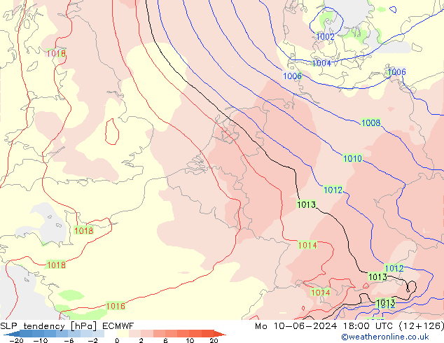 Druktendens (+/-) ECMWF ma 10.06.2024 18 UTC