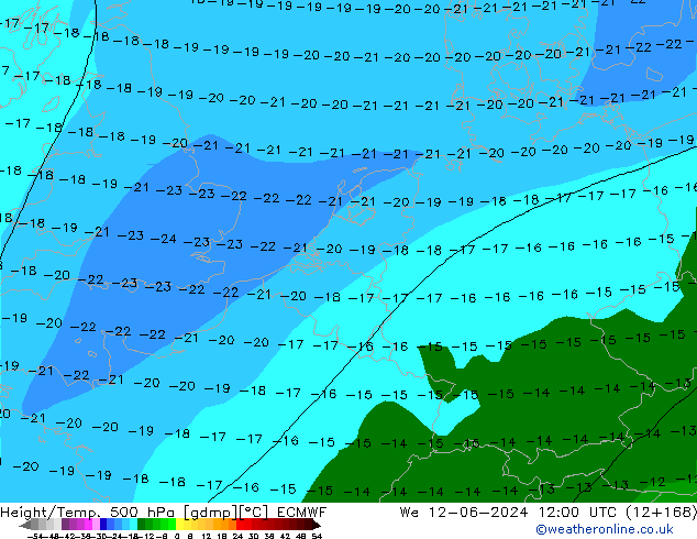 Z500/Rain (+SLP)/Z850 ECMWF We 12.06.2024 12 UTC