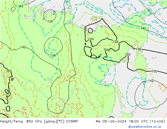 Z500/Rain (+SLP)/Z850 ECMWF  05.06.2024 18 UTC