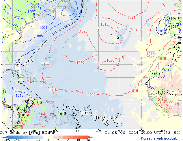 tendencja ECMWF so. 08.06.2024 06 UTC