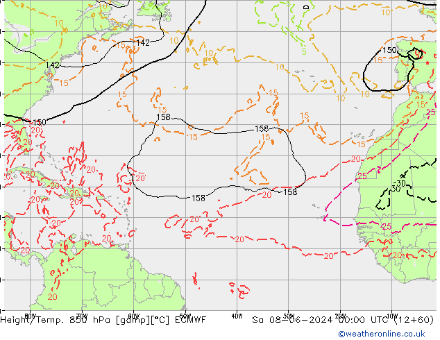 Z500/Rain (+SLP)/Z850 ECMWF sam 08.06.2024 00 UTC