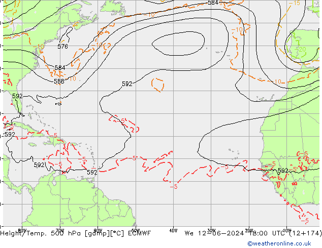 Z500/Rain (+SLP)/Z850 ECMWF ср 12.06.2024 18 UTC
