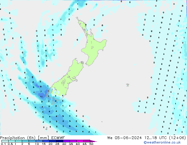 Z500/Rain (+SLP)/Z850 ECMWF We 05.06.2024 18 UTC