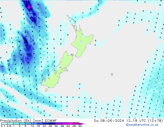 Z500/Yağmur (+YB)/Z850 ECMWF Cts 08.06.2024 18 UTC